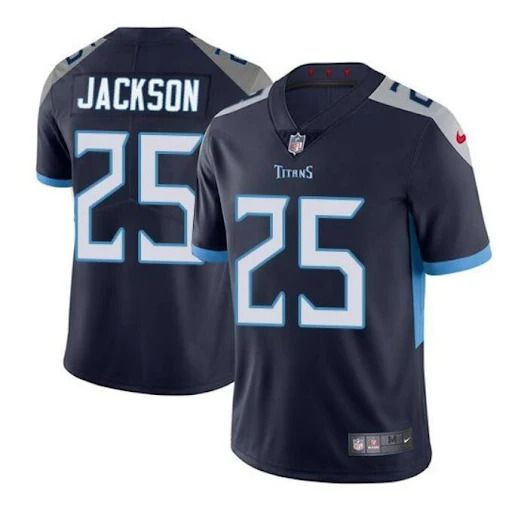 Men Tennessee Titans #25 Adoree Jackson Nike Navy Vapor Limited NFL Jersey